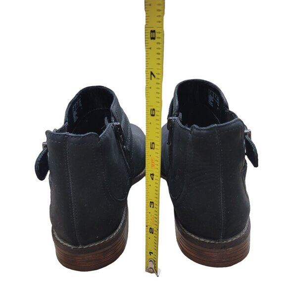 Clarks Camzin Hale Black Ankle Zip Buckle Chelsea Biker Office Work Boots US 10 - Picture 5 of 8